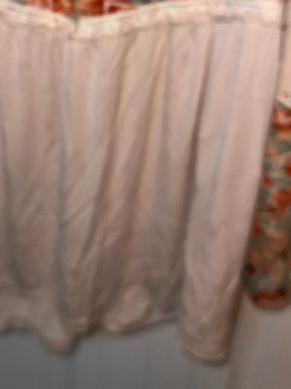 POL Size Small Oversized Boho Floral Patchwork V-Neck Tunic Top - Beige